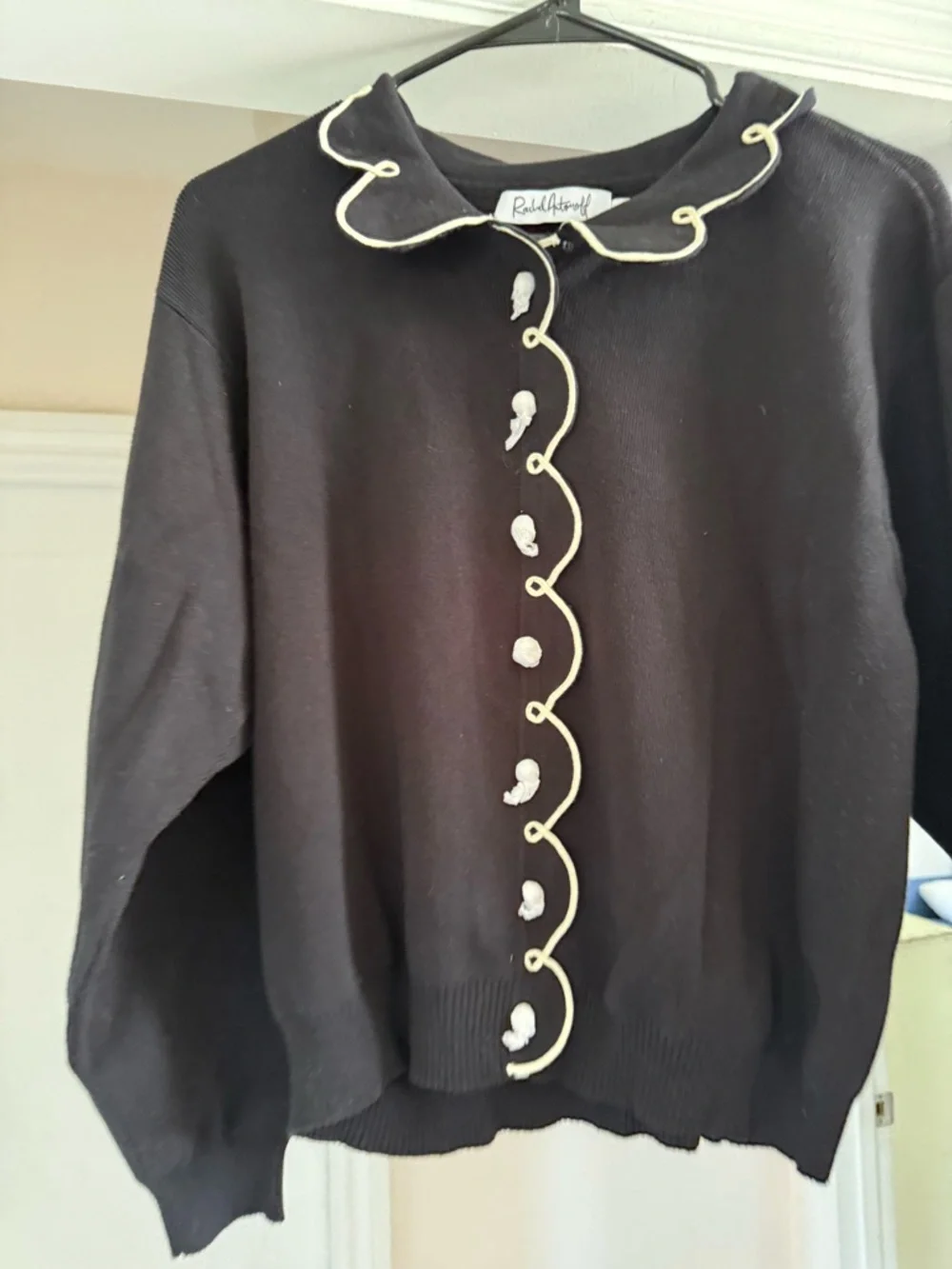 Rachel Antonoff cupcake cardigan sweater black size xxl - Picture 2 of 6